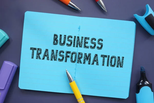 Business Transformation Inscription Sheet — Stock Photo, Image