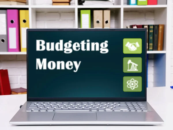 Budgeting Money Phrase Screen — Stock Photo, Image