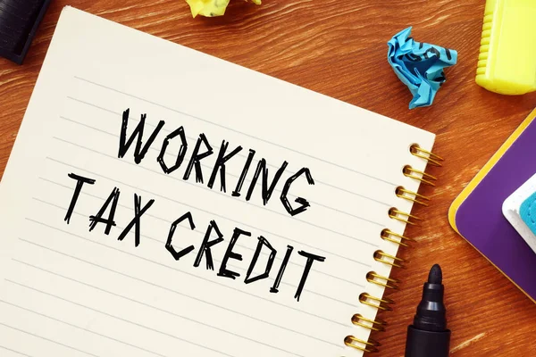 Business Concept Working Tax Credit Ερωτηματικά Επιγραφή Στο Κομμάτι Του — Φωτογραφία Αρχείου