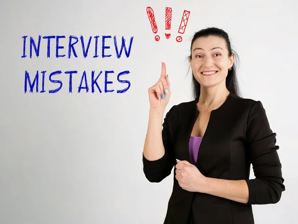 Concetto Business Intervista Mistakes Punti Esclamativi Con Frase Sul Lato — Foto Stock