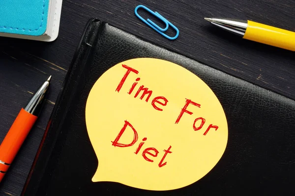 Konsep Keuangan Tentang Waktu Untuk Diet Dengan Frase Pada Selembar — Stok Foto