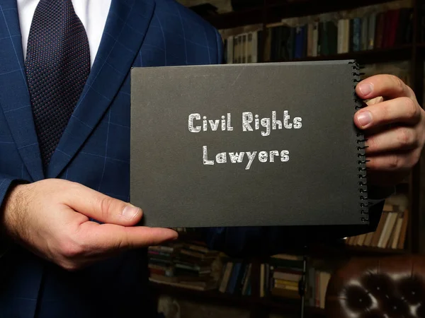 Concept Juridique Sur Les Avocats Des Droits Civiques Avec Signe — Photo