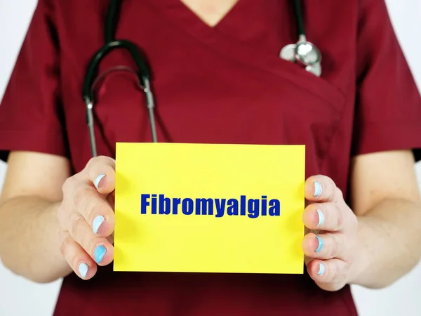 Conceptul Medical Despre Fibromialgie Semn Foaie — Fotografie, imagine de stoc