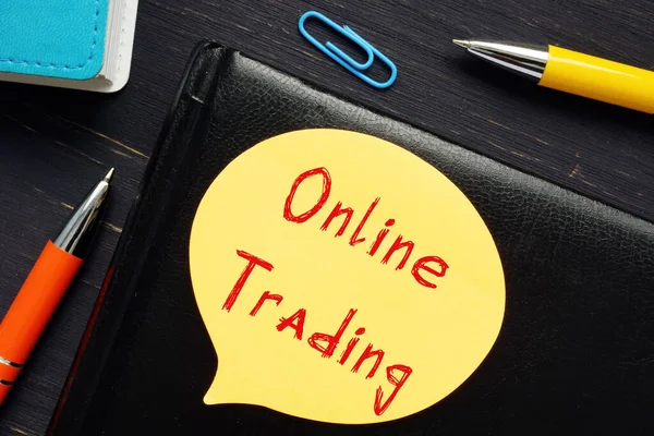 Οικονομική Έννοια Για Online Trading Την Υπογραφή Στη Σελίδα — Φωτογραφία Αρχείου