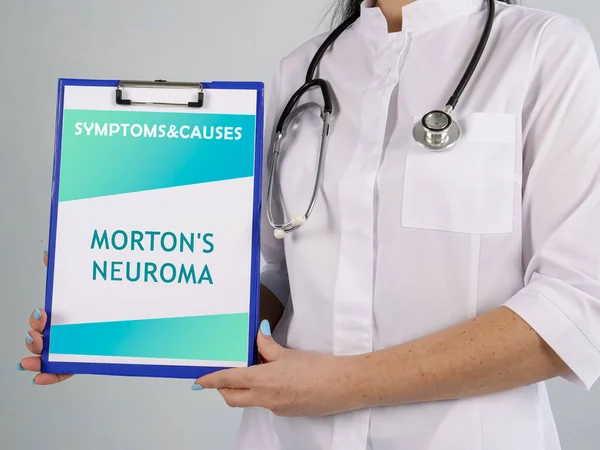 Koncepcja Opieki Zdrowotnej Morton Neuroma Zwrotem Kartce Papieru — Zdjęcie stockowe
