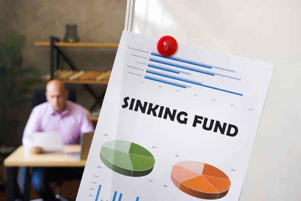 Conceito Negócio Que Significa Sinking Fund Com Frase Folha Gráfico — Fotografia de Stock