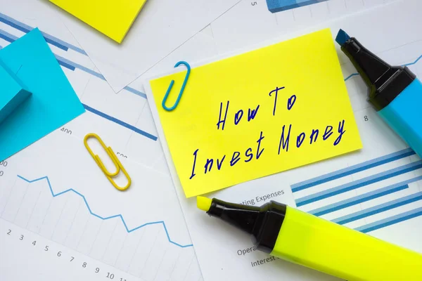 Affärsidé Hur Man Investerar Pengar Med Skylt Papperet — Stockfoto