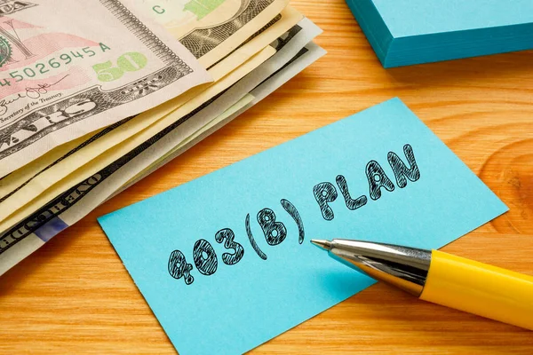 Conceito Financeiro Que Significa 403 Plan Com Frase Página — Fotografia de Stock