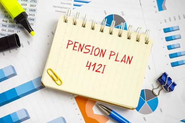 Obchodní Koncepce Penzijního Plánu 412I Znakem Listu — Stock fotografie