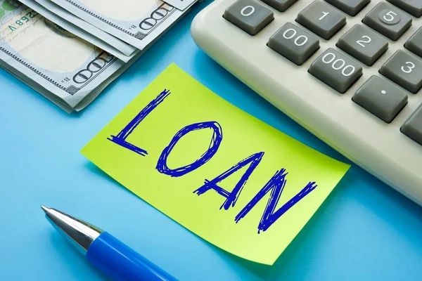 Concepto Negocio Que Significa Loan Con Frase Hoja — Foto de Stock