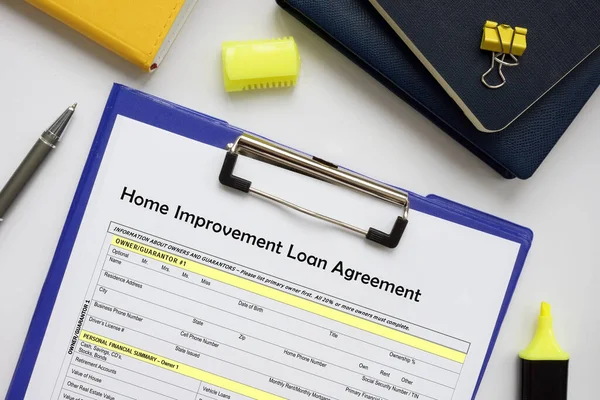 Concetto Finanziario Home Improvement Loan Agreement Con Firma Sul Business — Foto Stock