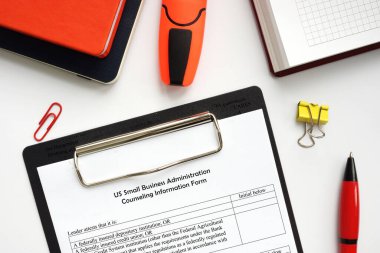 SBA formu 641 ABD Küçük İşletme Danışmanlık Biçimi