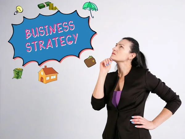 Business Strategy Zin Grijze Muur — Stockfoto