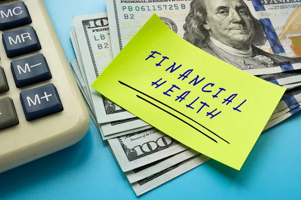 Financial Health Phrase Page — Stock Photo, Image