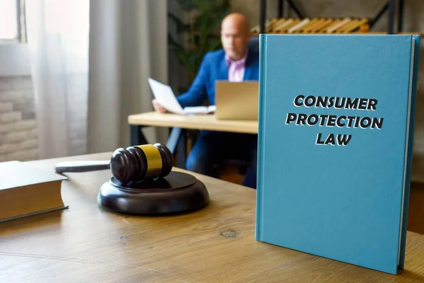 Όνομα Του Βιβλίου Του Νόμου Προστασίας Καταναλωτών Μέτρα Προστασίας Των — Φωτογραφία Αρχείου