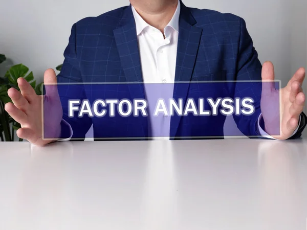 Factor Analysis Szöveg Virtuális Képernyőn — Stock Fotó