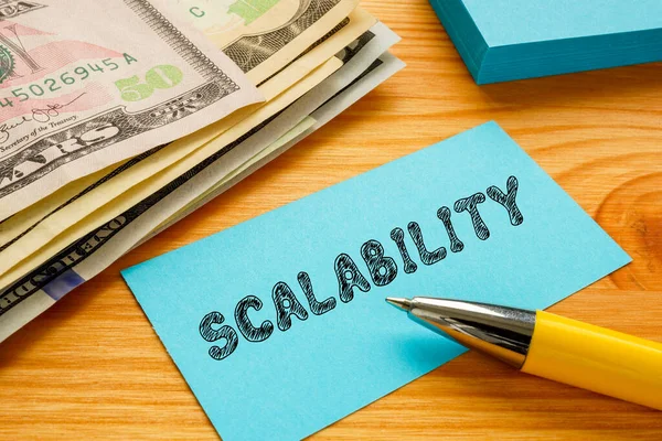 Бизнес Концепция Означающая Scalability Надписью Странице — стоковое фото