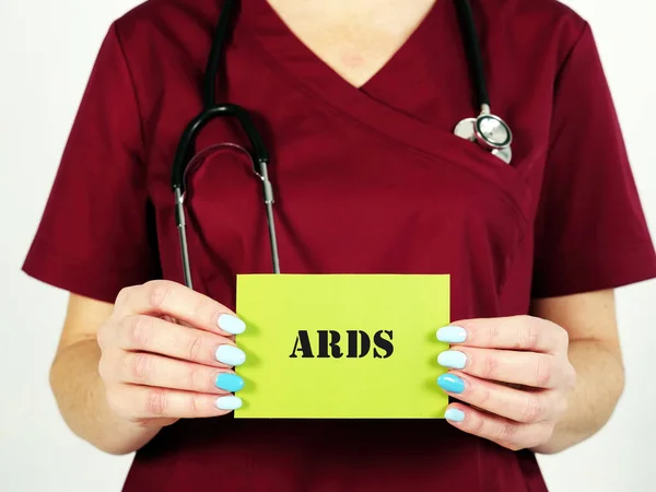 关于Ards的卫生保健概念 单上有签名 — 图库照片