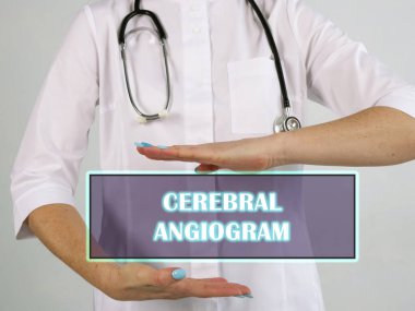  Ekranda CEREBRAL AngioGRAM yazıtı.
