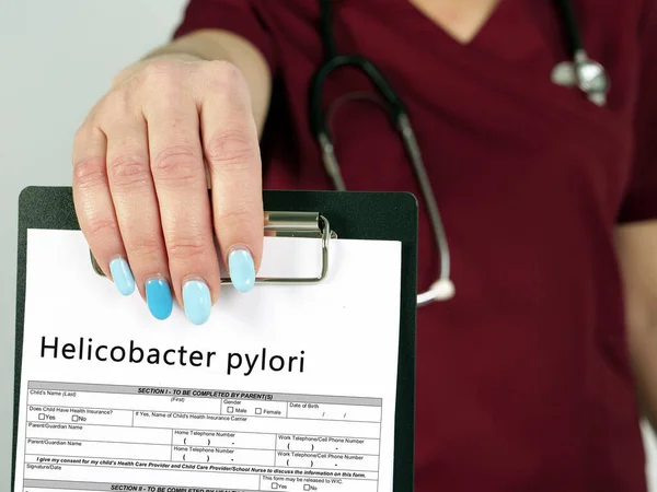 Ιατρική Ιδέα Για Τον Helicobacter Pylori Pylori Φράση Στο Χαρτί — Φωτογραφία Αρχείου