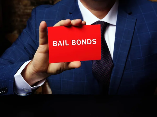 Foto Concettuale Bail Bonds Con Frase Scritta Foto Concettuale Che — Foto Stock