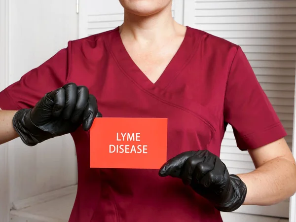 Concepto Salud Sobre Enfermedad Lyme Con Signo Página — Foto de Stock