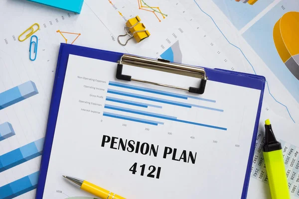 Financial Concept Meaning Pension Plan 412I Inscription Page — Stock Photo, Image