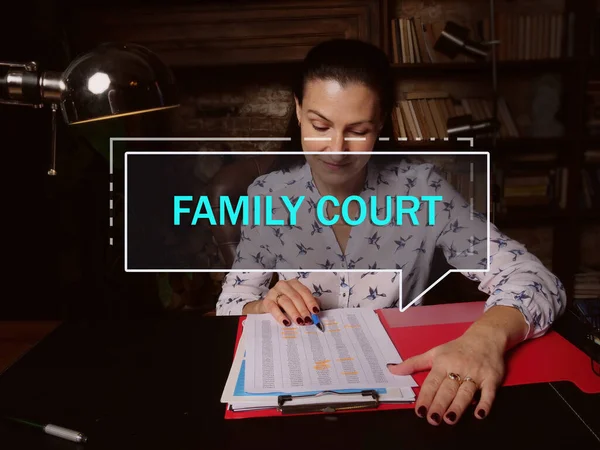 Court Metin Bloğu Tırnak Içinde Aile Mahkemeleri Boşanma Çocuk Bakımı — Stok fotoğraf