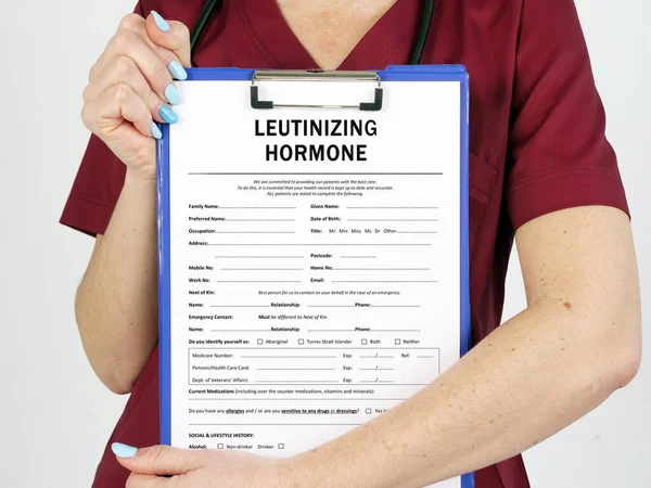 Concept Soins Santé Sur Leutinizing Hormone Avec Phrase Sur Morceau — Photo