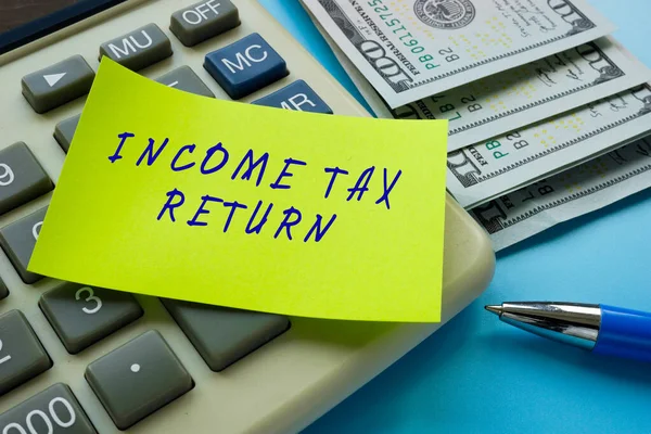 Conceito Negócio Sobre Income Tax Return Com Inscrição Página — Fotografia de Stock