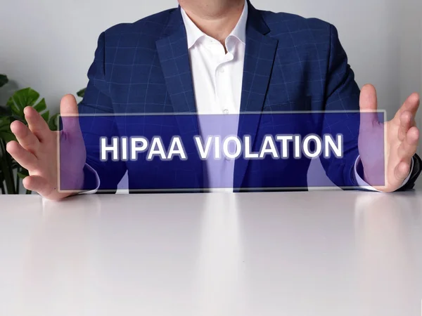 Hipaa Violation Text Virtual Screen — Stock Photo, Image