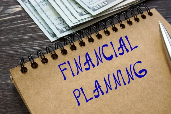 Financial Concept Meaning Financial Planning Sign Page — Stock Photo, Image