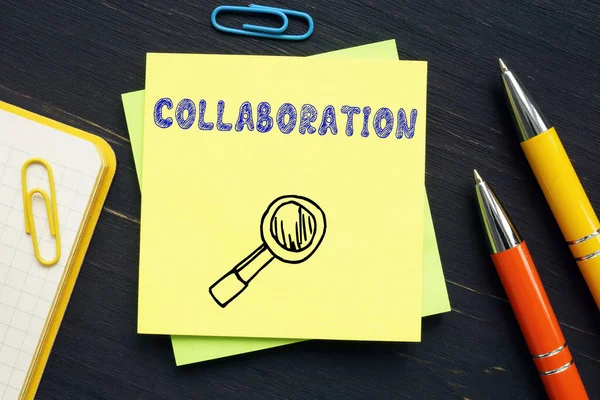 Концепція Бізнесу Означає Collaboration Написом Сторінці — стокове фото