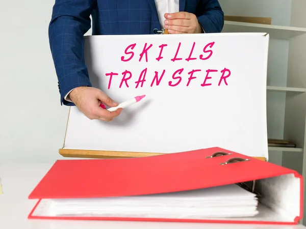 Conceito Financeiro Sobre Skills Transfer Com Inscrição Página — Fotografia de Stock