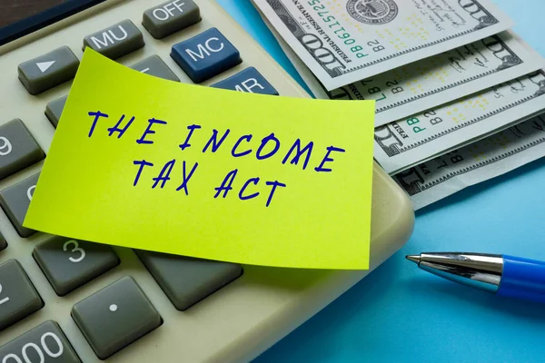 Business Concept Income Tax Act Phrase Page — 스톡 사진