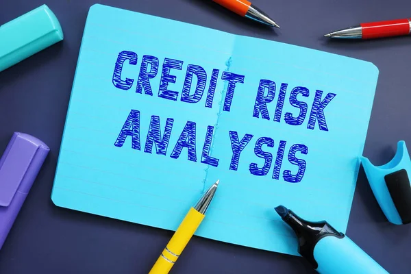 Credit Risk Analysis inscription on the piece of paper.