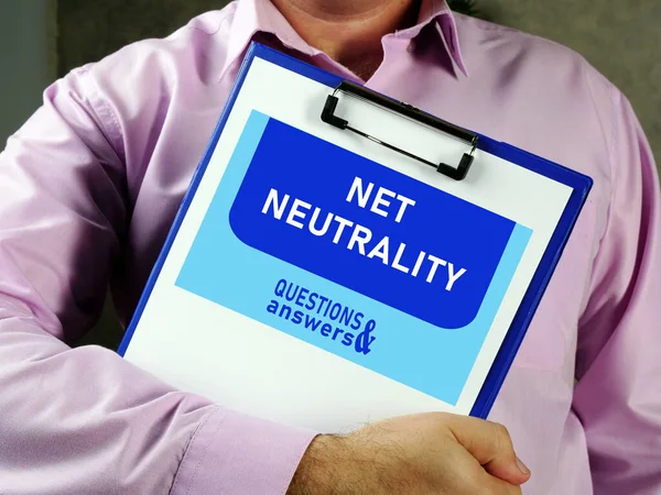 Net Neutrality Tekst Zoeklijn Manager Zoek Naar Smartphone — Stockfoto