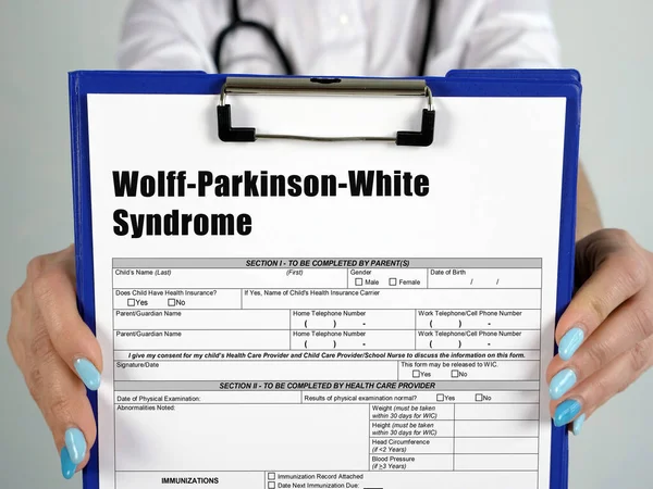 Concepto Médico Que Significa Síndrome Wolff Parkinson White Con Signo — Foto de Stock