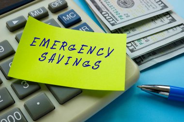 EMERGENCY Tasarruf Hakkında Finansal Konsept Sayfada yazılı.