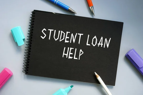 Business concept meaning Student Loan Help with sign on the page.