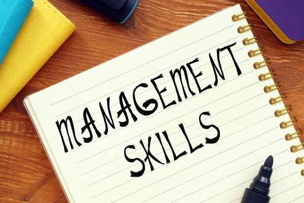 Obchodní Koncept Management Skills Otazníky Frází Listu — Stock fotografie