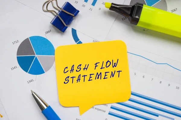 Business Concept Cash Flow Statement Inscription Page — Stock Photo, Image