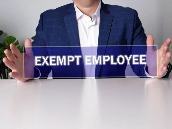 Iscrizione Exempt Employee Sullo Schermo — Foto Stock