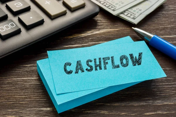 Concepto Negocio Sobre Cashflow Con Letrero Papel —  Fotos de Stock