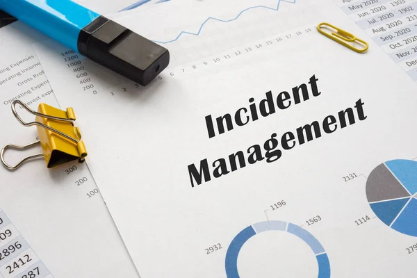 Geschäftskonzept Für Incident Management Mit Phrase Auf Der Seite — Stockfoto