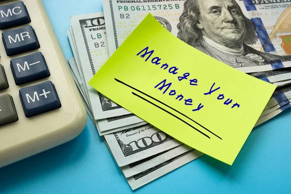 Business concept about Manage Your Money with inscription on the page.