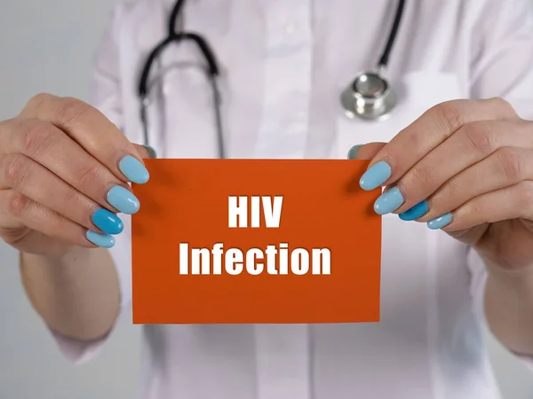 Healthcare concept meaning HIV Infection with phrase on the piece of paper