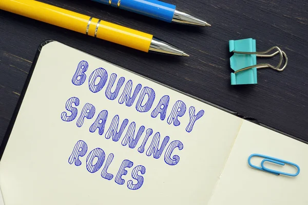 Boundary Spanning Roles Satz Auf Dem Blatt Papier — Stockfoto
