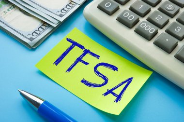Finansal konsept: TFSA Vergisiz Tasarruf Hesabı.