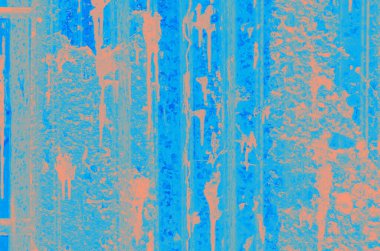 Tasarım için kopya alanı olan soyut mercan ve mavi renk dokusu arkaplanı.